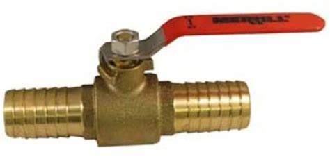 1INCH BARB X 1INCH HOSE BARB BRASS VALVE - Mobile Home